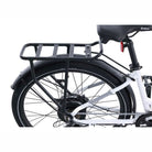DENAGO CITY MODEL 1 ST > 27.5 TIRE > 500 WATT 48V 13.6 AH > LOW STEP > WHITE GRAY rear rack optional, Bixby Bicycles, bixbybicycles.com