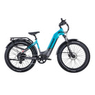 Denago Fat Model 2 Low Step EBIKE, 750 Watt 48V 19.2 AH, Fat Tire, Teal, bixbybicycles.com