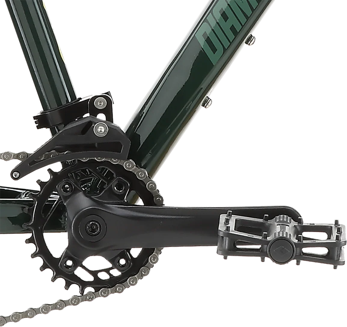Diamondback Line 24" Youth Mountain Bike, Dark Green, Sram 8 Speed, bixbybicycles.com