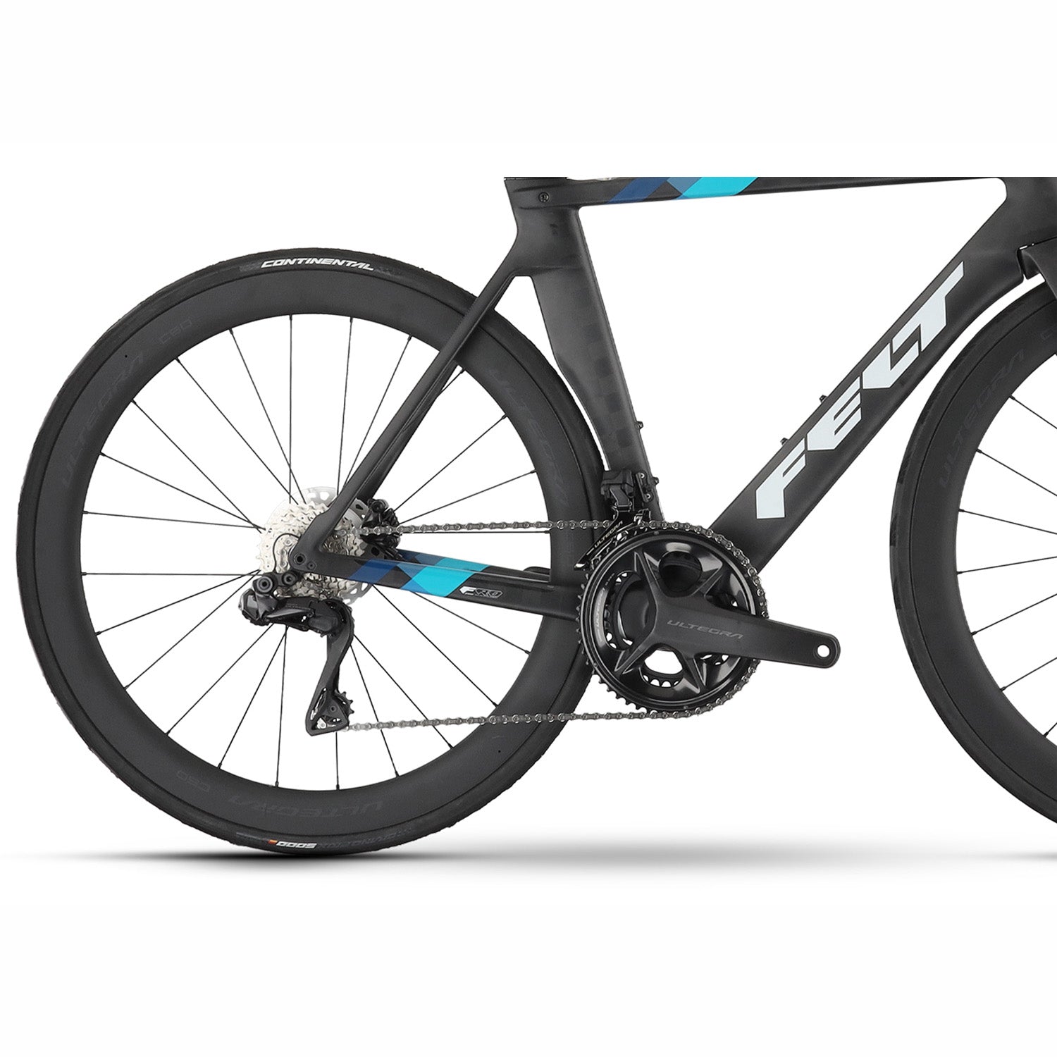 Felt AR FRD Ultimate, Ultegra Di2 12 Speed, Matte Black, Blue, White, bixbybicycles.com