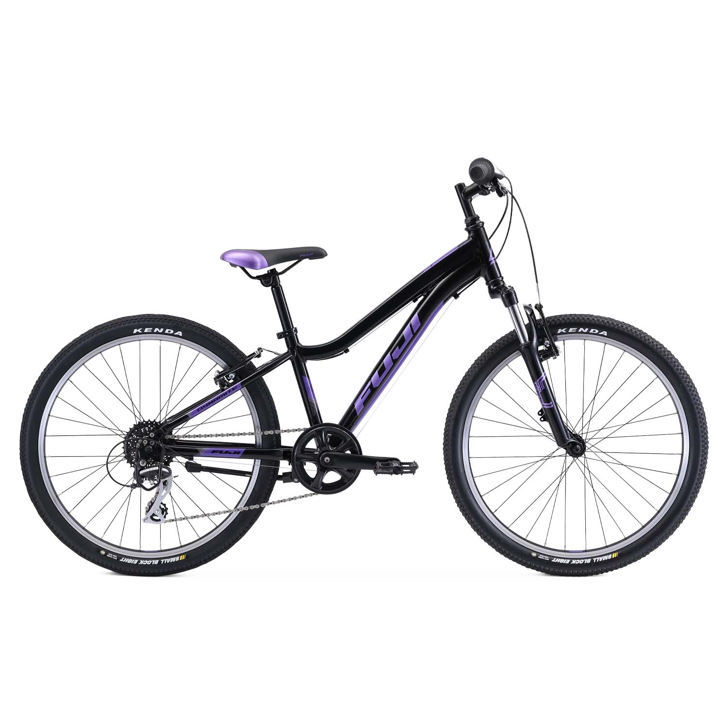 Fuji Dynamite 24" Comp Kid's Bike, 8-Speed, Black/Purple 2023, bixbybicycles.com