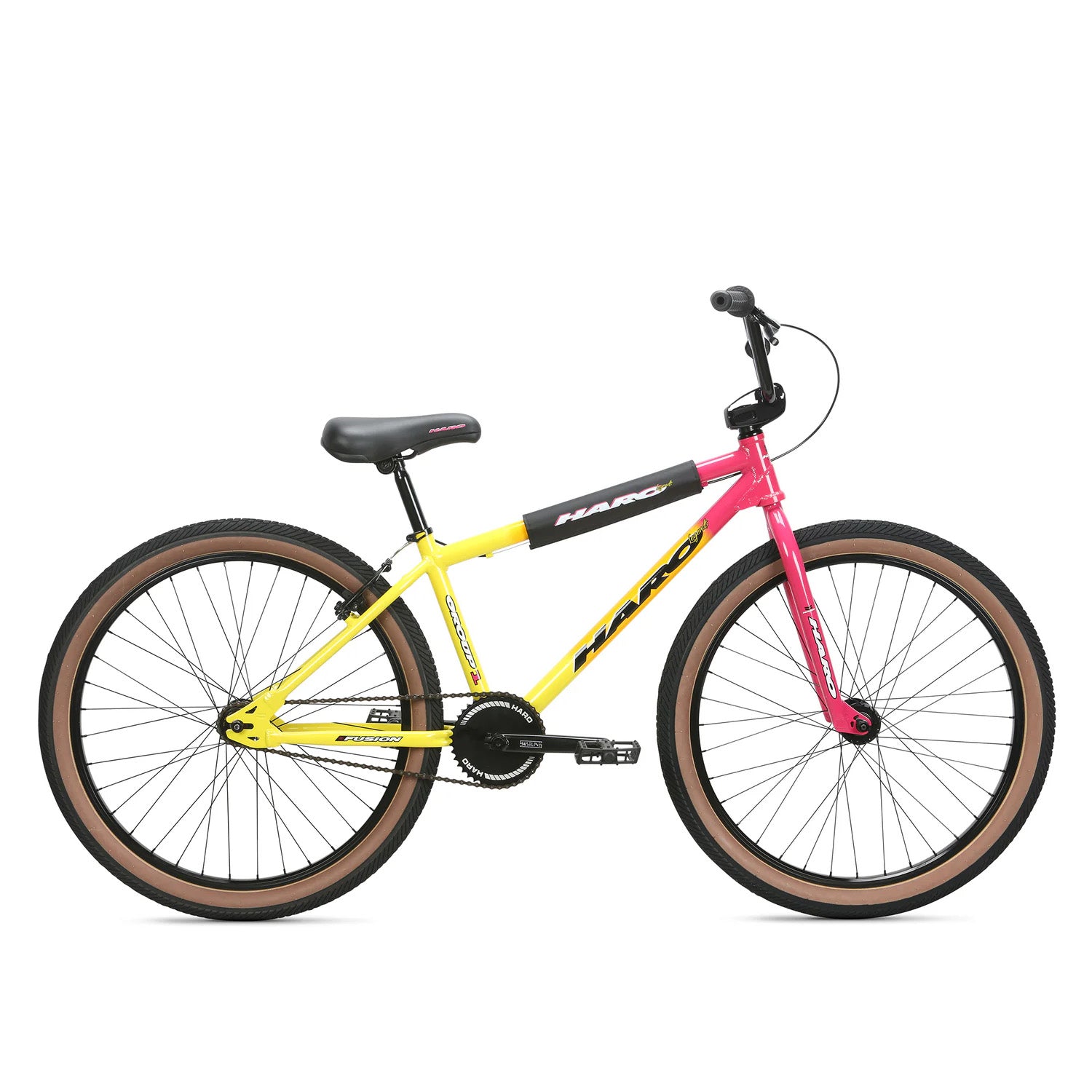 HARO , Group 1, 26" BMX, Pink, Orange and Yellow 2024, bixbybicycles.com