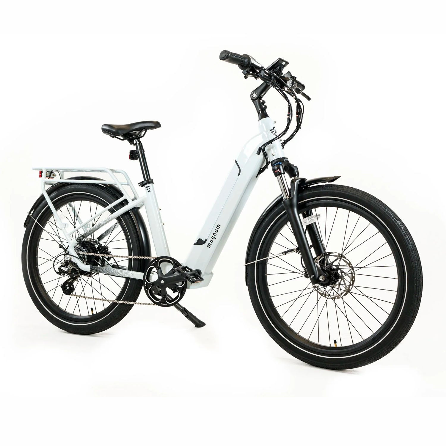 Magnum Cosmo 2 > 26 Tire > 500 48 V Motor 13AH > Low Step > Pearl, Bixby Bicycles, bixbybicycles.com