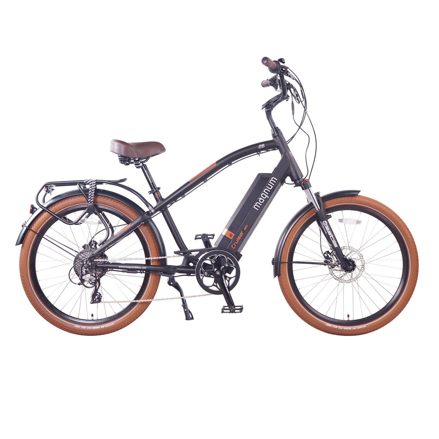 Magnum Cruiser CI6 e-bike Step Over, Black 48V, bixbybicycles.com