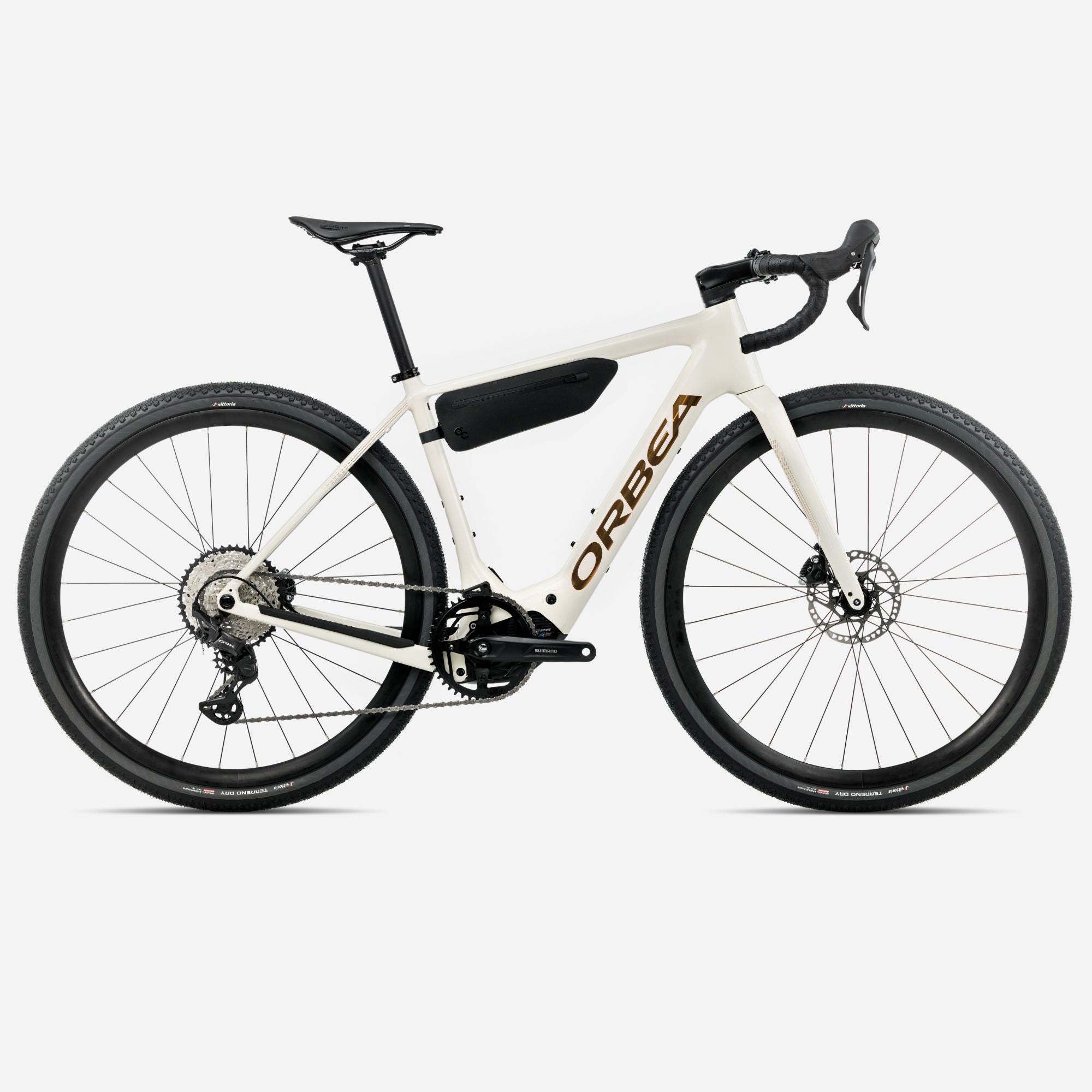 Orbea Denna H50 eBike gravel bike in white, bixbybicycles.com