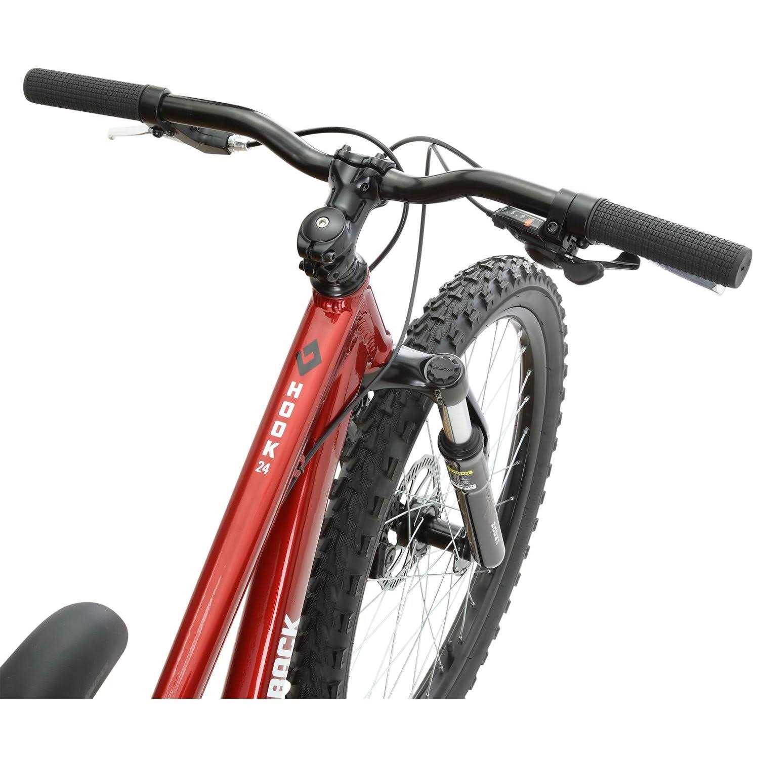 Diamondback Hook 24" Youth Mountain Bike, Red Gloss, 7 Speed, bixbybicycles.com