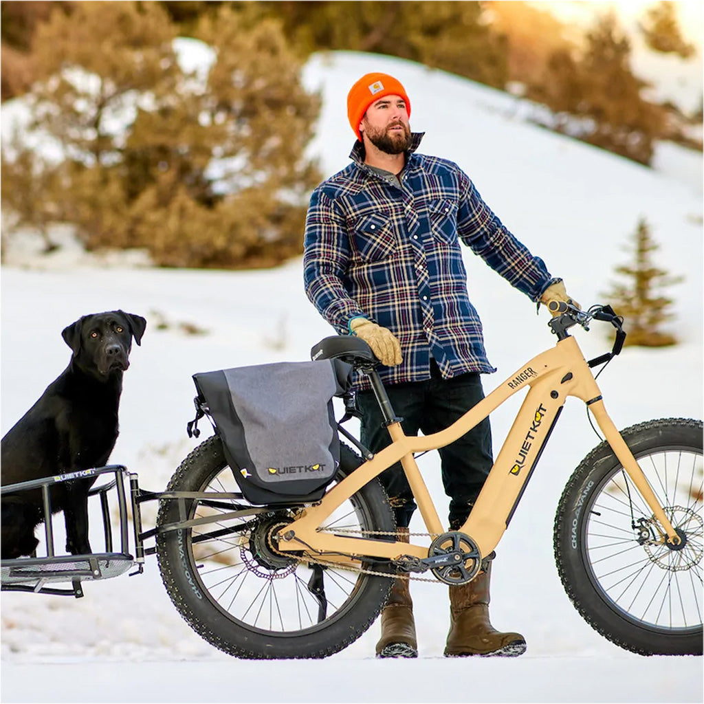 QuietKat All Terrain E-Bike, Great for hunting, fishing and camping. Can climb a mountain easily.