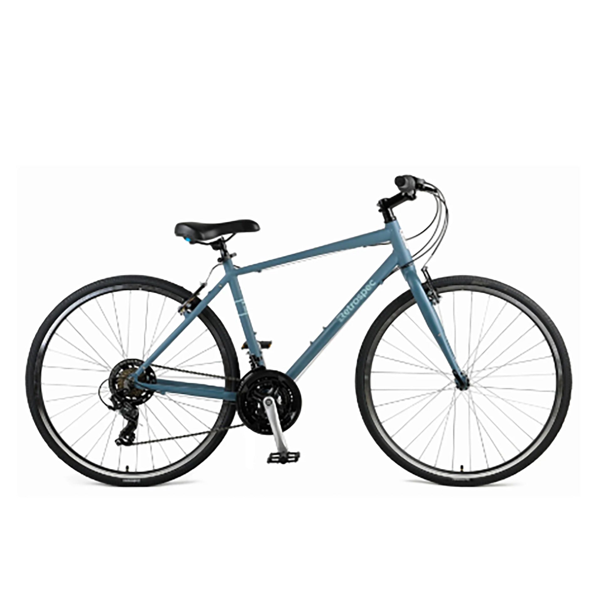 Retrospec Atlas Diamond Frame, 21 Speed, Matte GRANITE Blue, bixbybicycles.com