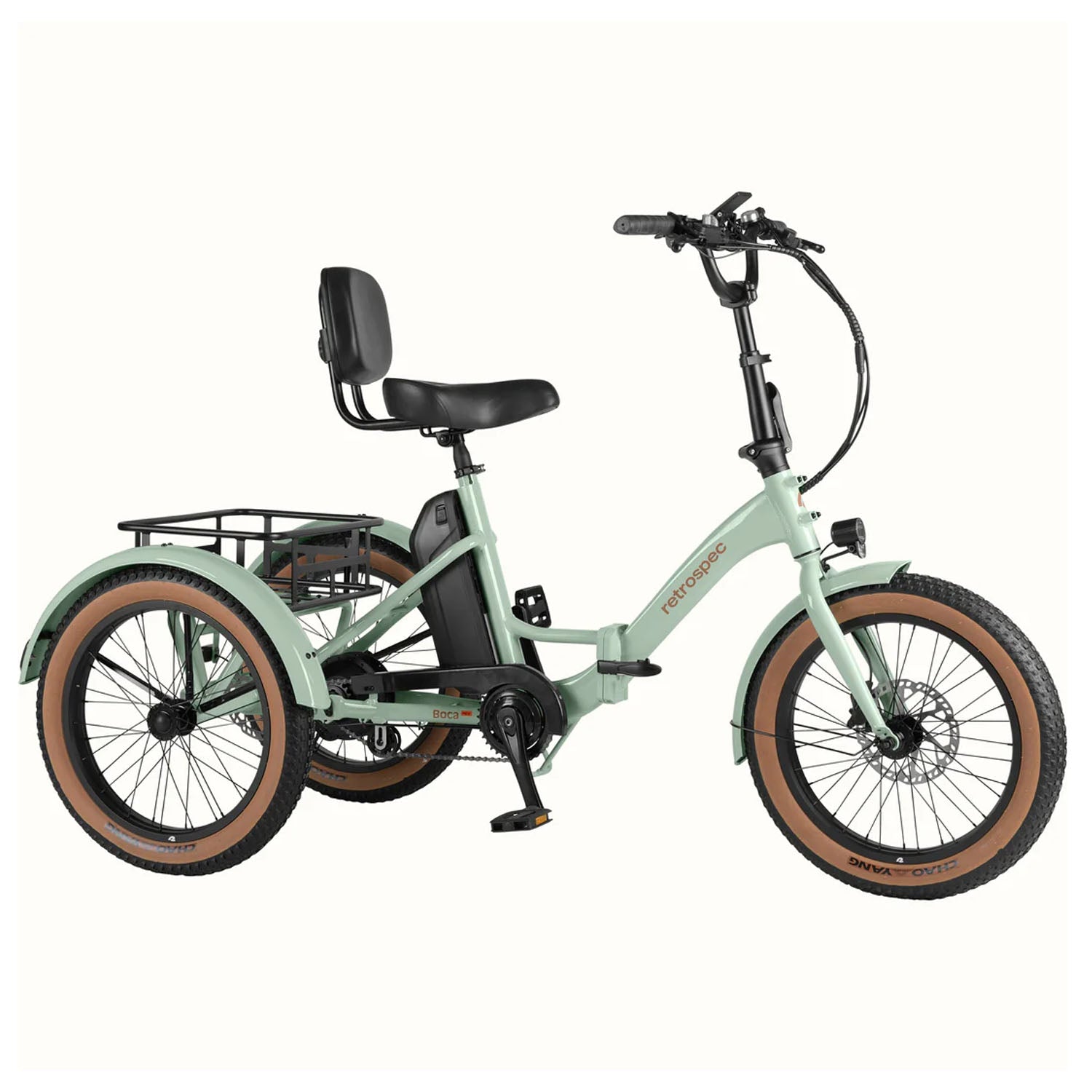 Retrospec Boca Rev Trike 500W 48V Matcha Adult Trike Bixby Bicycles