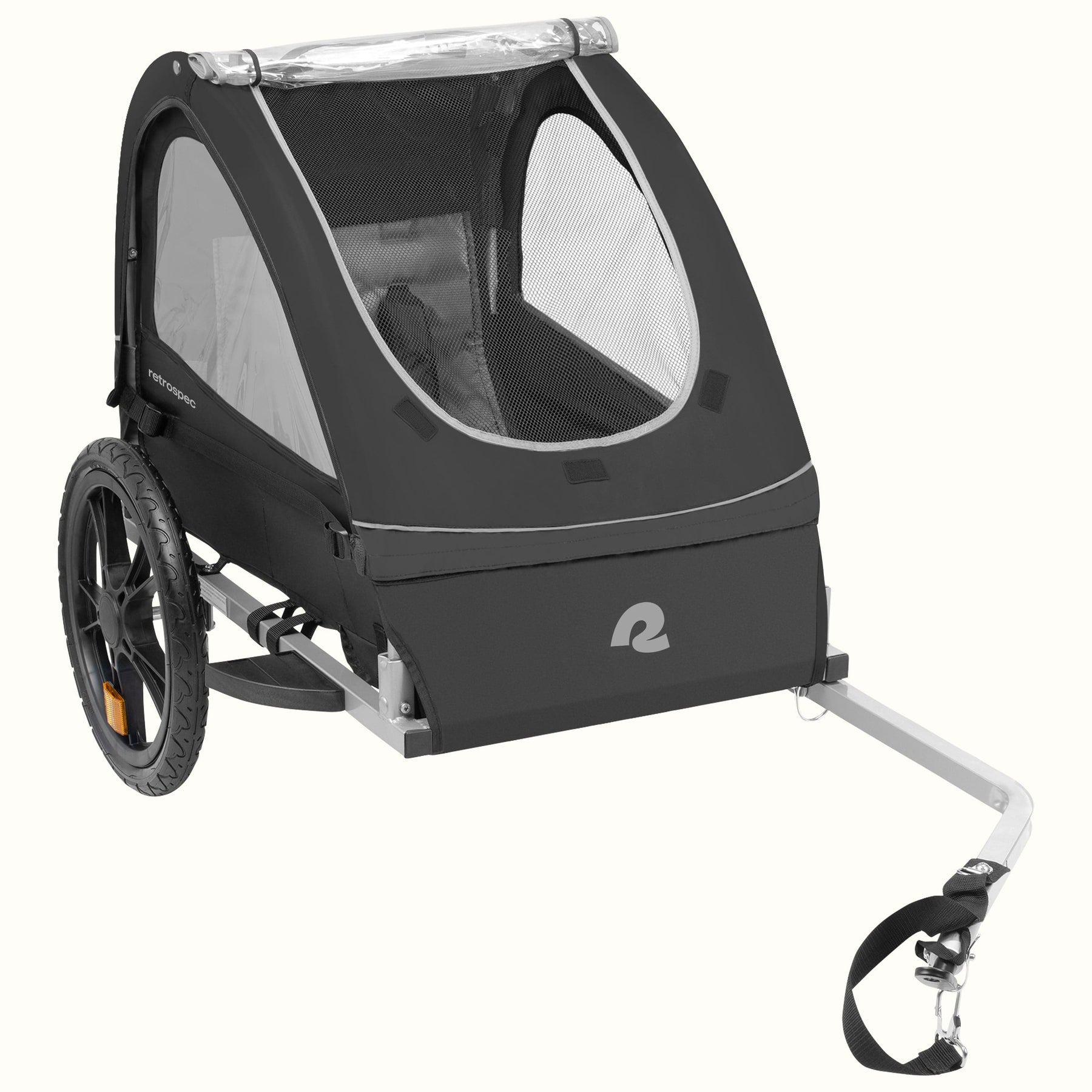 Retrospec Rover, 2 Passenger Trailer All Black Single or Double, bixbybicycles.com