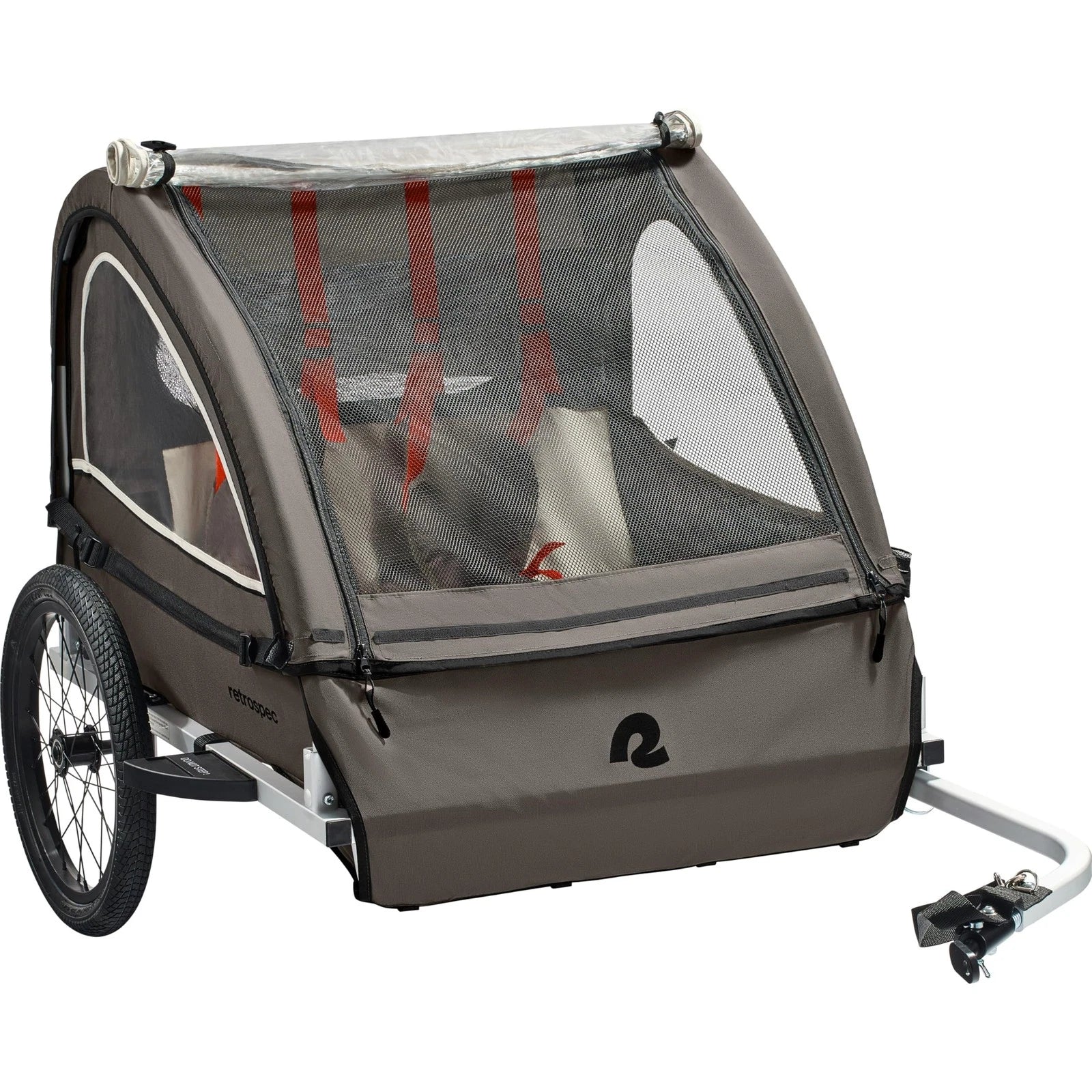 Retrospec Rover Plus, 2 Passenger Trailer, Basalt Charcoal, bixbybicycles.com