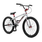 SE Bikes So Cal Flyer 24" BMX, Iced Out Silver front, bixbybicycles.com