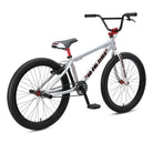 SE Bikes So Cal Flyer 24" BMX, Iced Out Silver rear, bixbybicycles.com