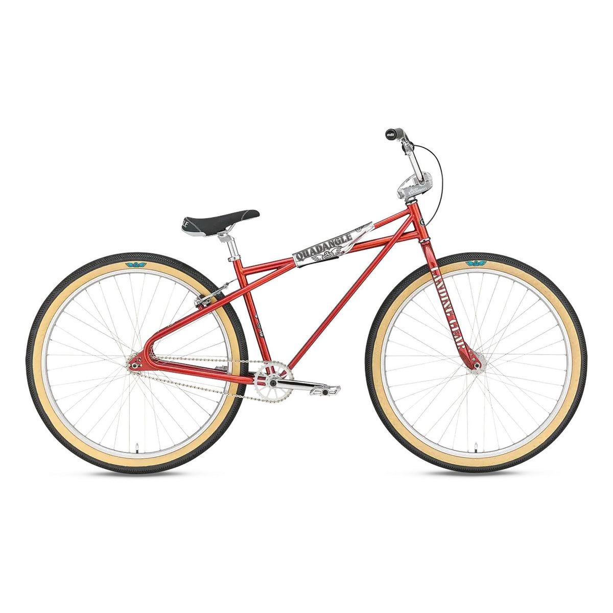 SE Quadangle Looptail 29" Racing Bike, Candy Flame Orange, bixbybicycles.com