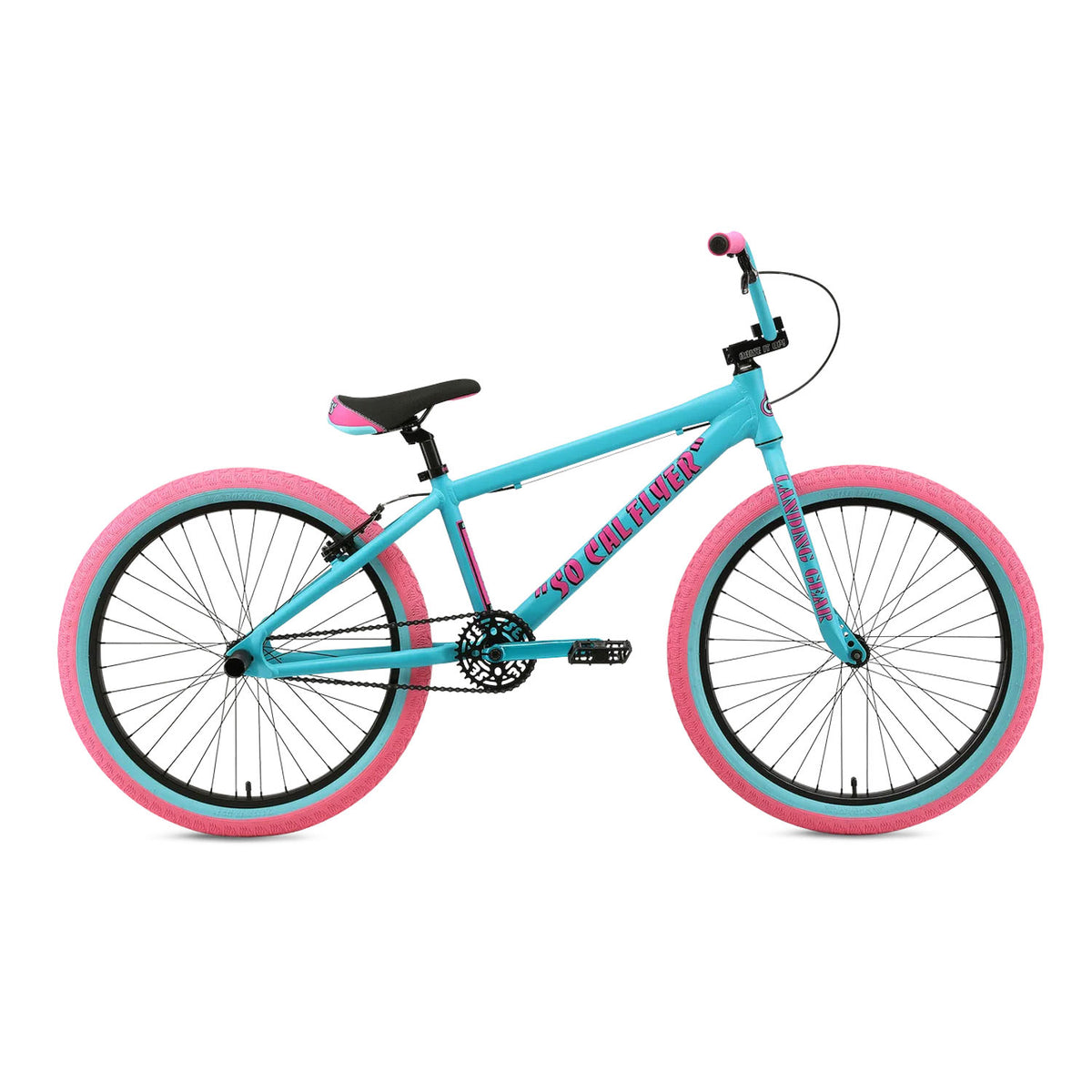SE So Cal Flyer 24" BMX, Aqua Bubblegum, bixbybicycles.com