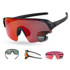 TriEye The View Red Lens Reflective, Left Mirror Cat 3 Sunglasses, bixbybicycles.com