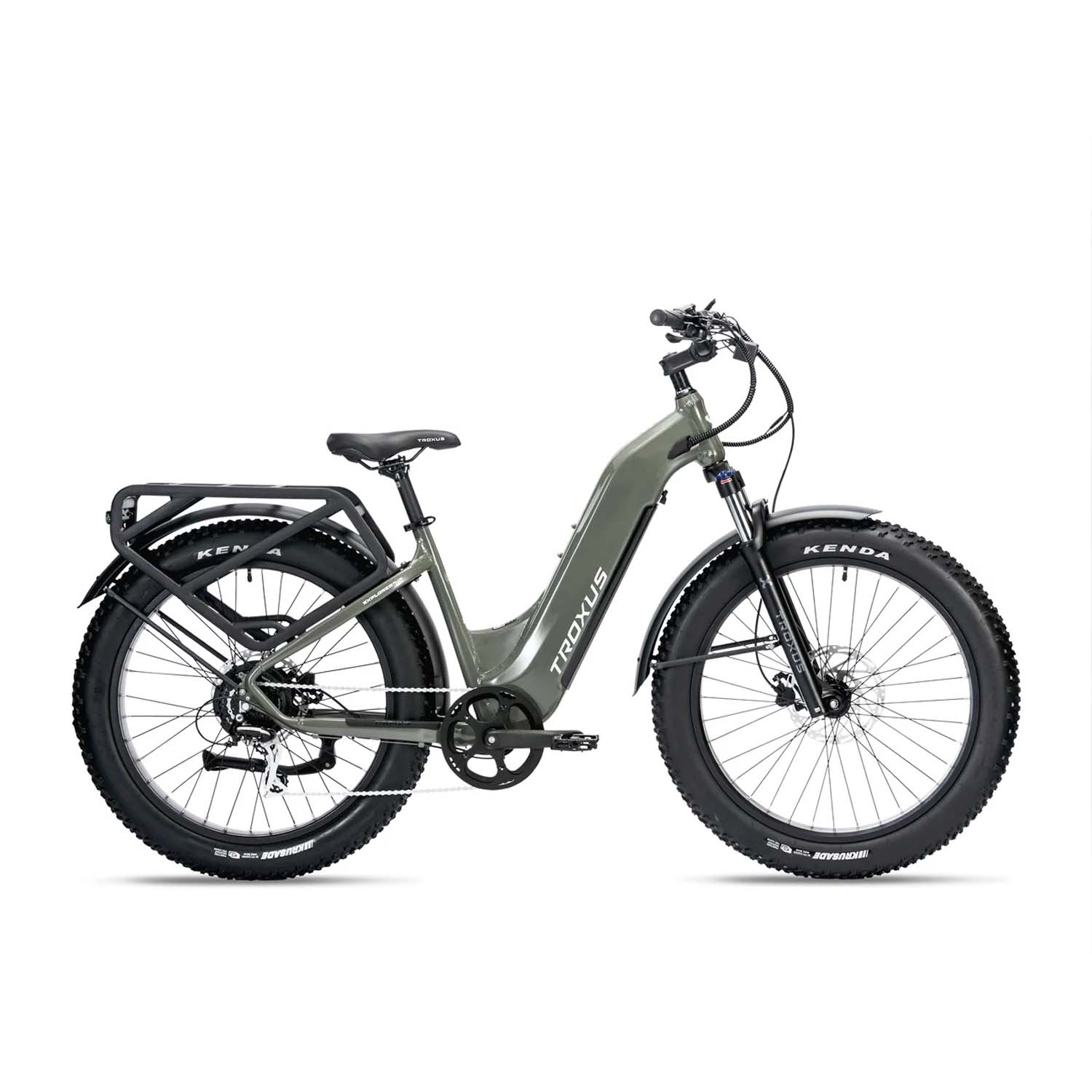 Troxus Explorer MIK Plus St 26" Fat Tire e-Bike, Matt Deep Moss, bixbybicycles.com