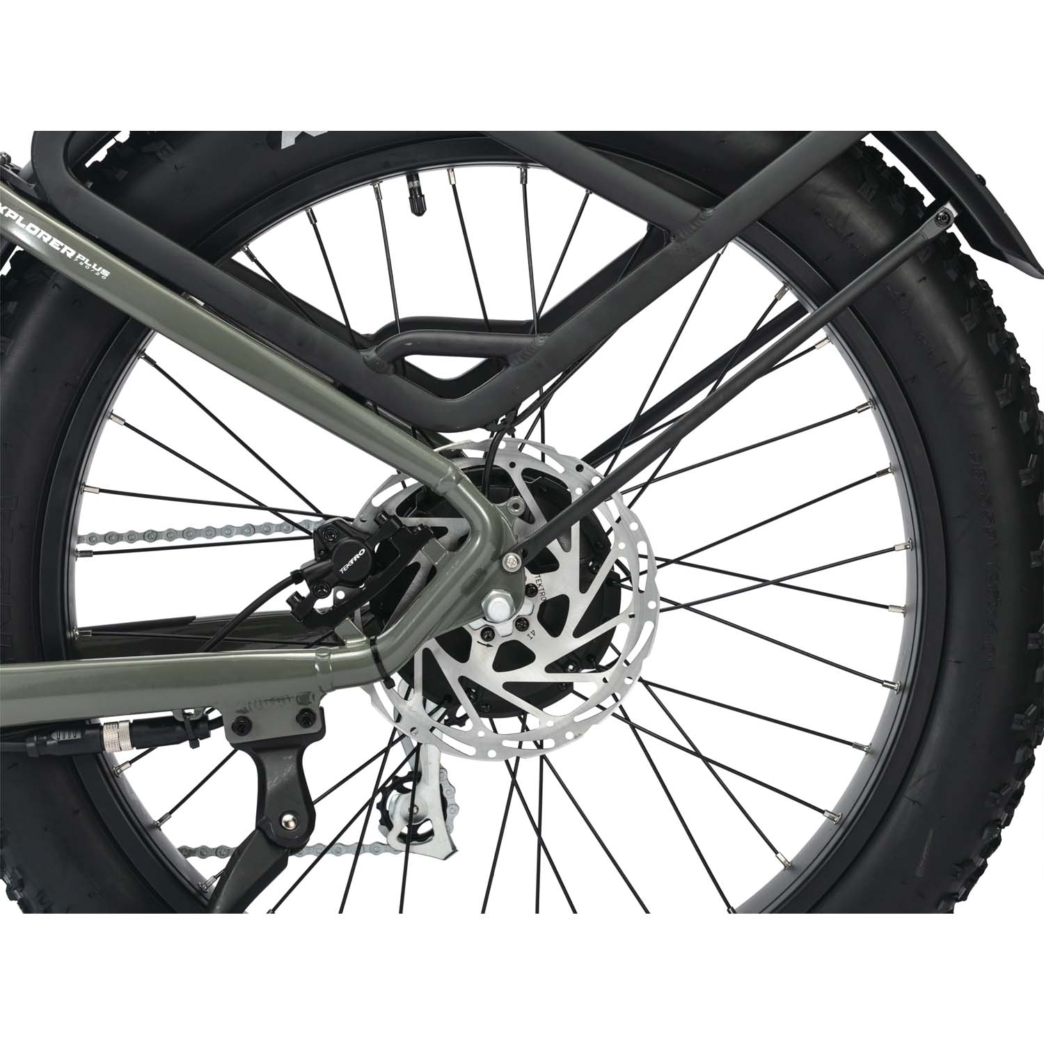 Troxus Explorer MIK Plus St 26" Fat Tire e-Bike, Matt Deep Moss, bixbybicycles.com