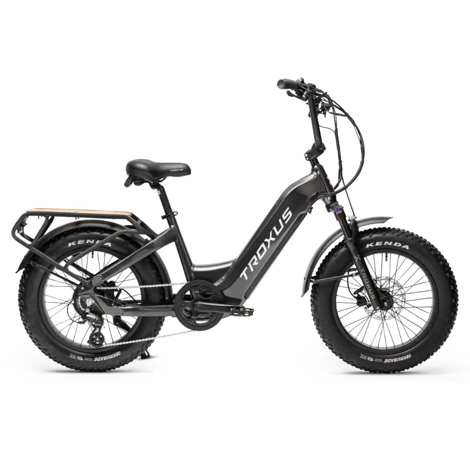 Troxus Lynx Plus E-Bike, Non Folding, 750 Watts, Charcoal, Chalk