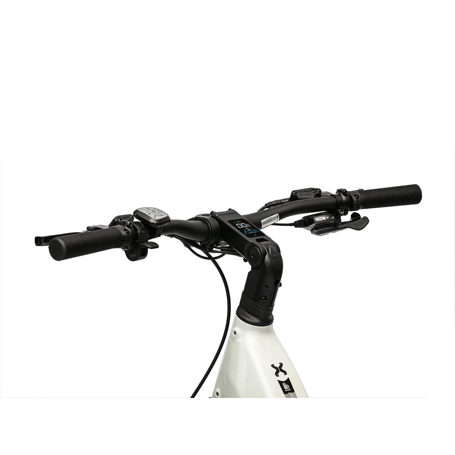 Troxus Trax SUV, Full Suspension 750W E-Bike, Chalk White, bixbybicycles.com