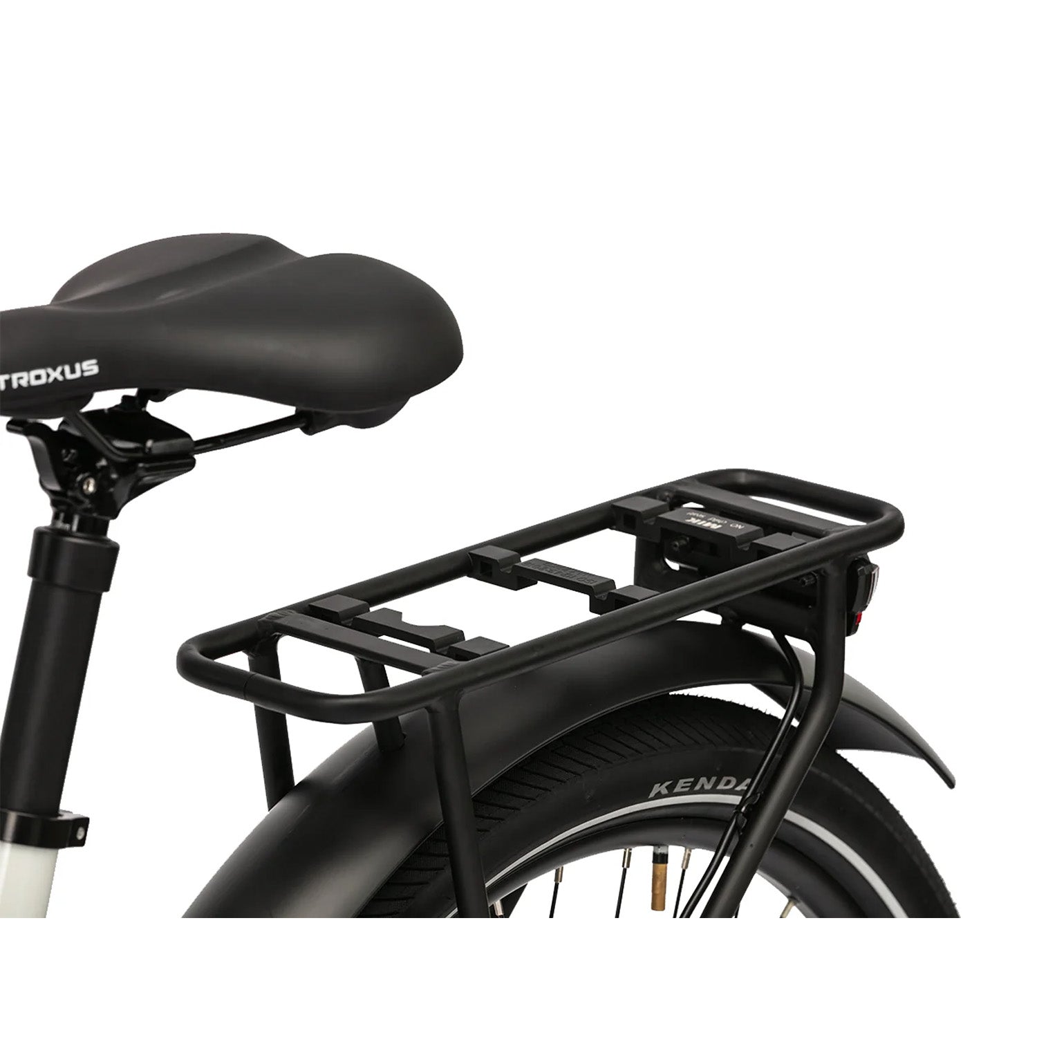 Troxus Trax SUV, Full Suspension 750W E-Bike, Chalk White, bixbybicycles.com