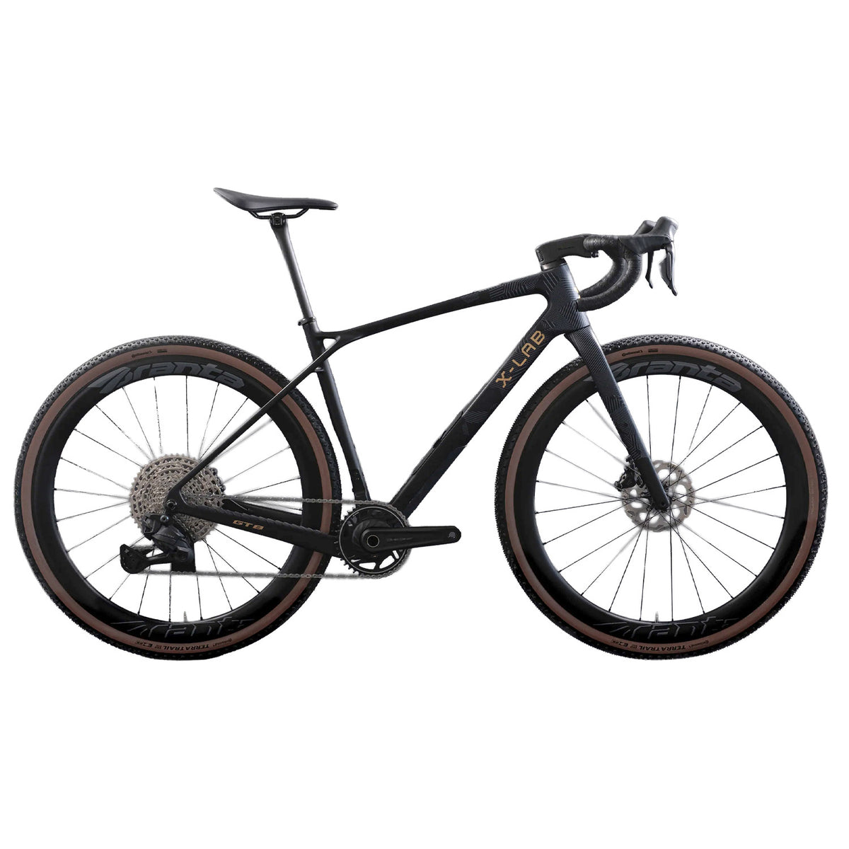 X-LAB GT8 Shimano 105 Di2 Gravel Bike, Afterburner Black, bixbybicycles.com