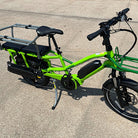 YUBA FastRack Cargo/Passenger E-Bike, Green, Gently Used, bixbybicycles.com
