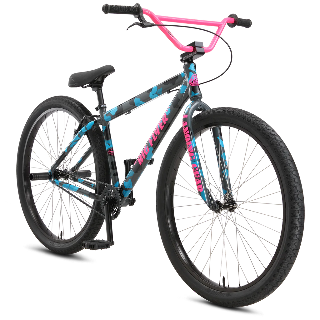 SE Bikes BMX Big Flyer 29" Wheel 2022 - Dark Gray Camo, Bixby Bicycles, Oklahoma