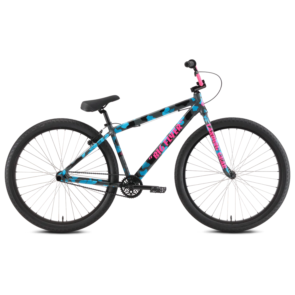 SE Bikes BMX Big Flyer 29" Wheel 2022 - Dark Gray Camo, Bixby Bicycles, Oklahoma