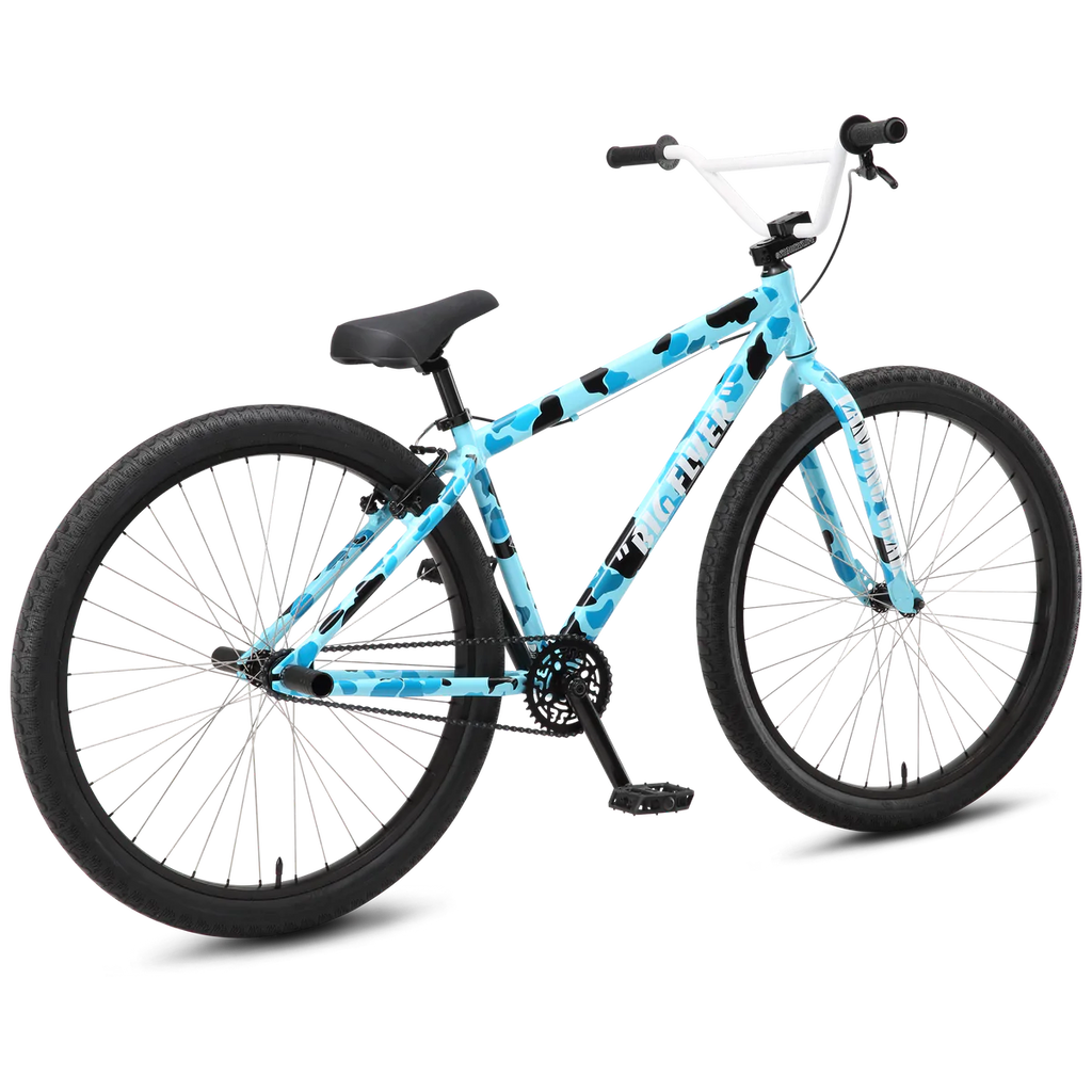 SE Bikes BMX Big Flyer 29" Wheel 2022 - Light Blue/Gray Camo, Bixby Bicycles, Oklahoma