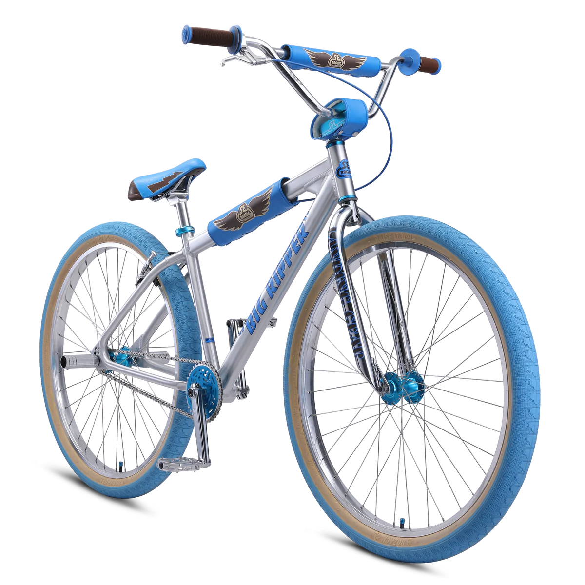 SE Bikes Big ripper 29" wheel 2022 BMX Ball Burnished Silver, Bixby Bicycles, Oklahoma