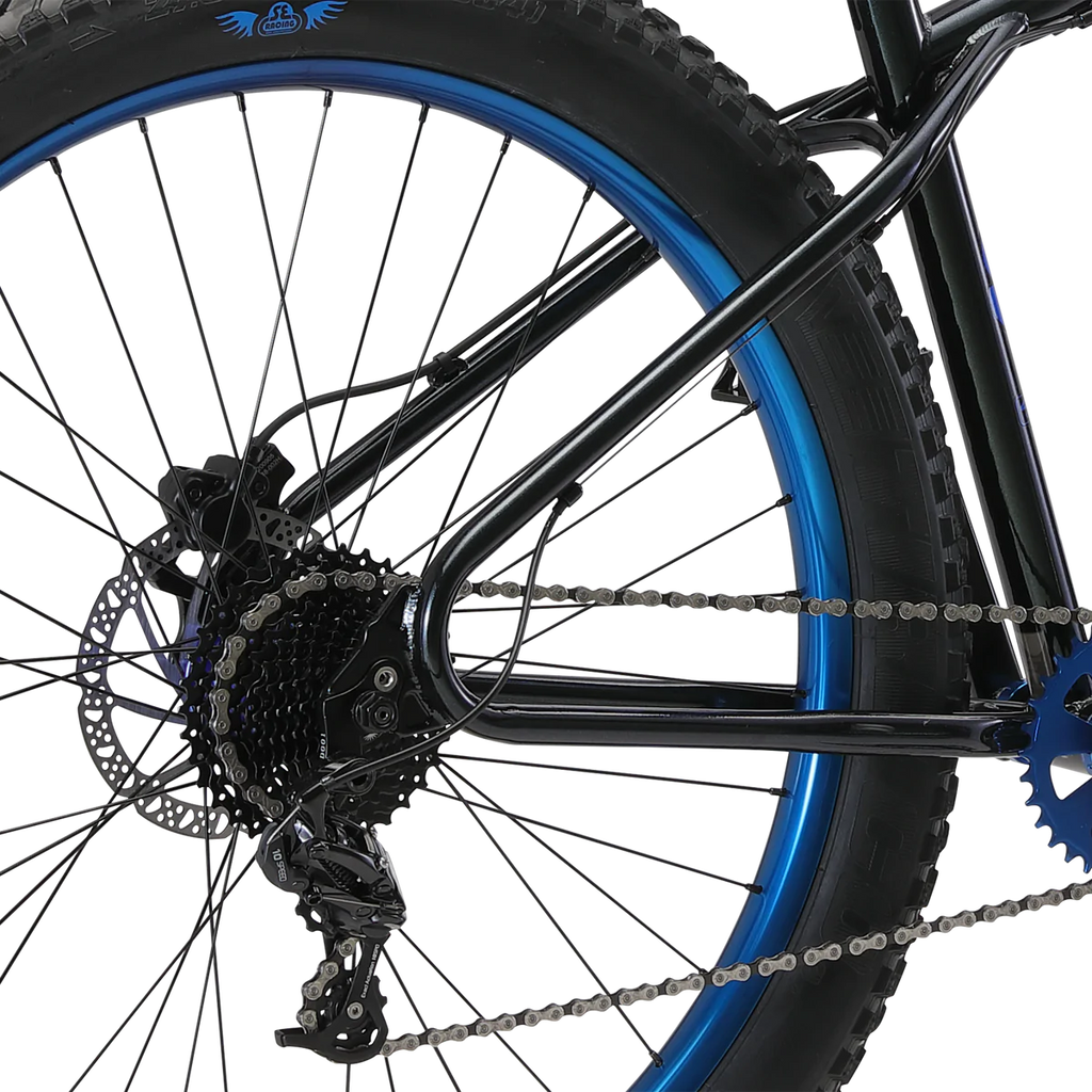 SE Bikes BMX OM Duro 27.5" Wheel 2022 - Black Sparkle back wheel, Bixby Bicycles, Oklahoma 