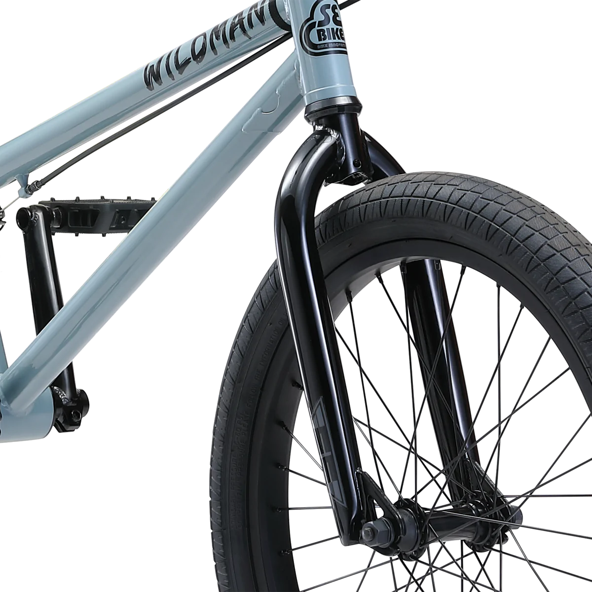 SE Bikes BMX Wildman 20" wheel 2022 - Gray front wheel, Bixby Bicycles, Oklahoma