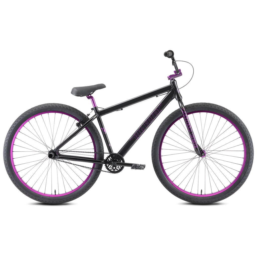 SE Bikes BMX Big Flyer 29" Wheel 2022 - Stealth Mode Purple Ano, Bixby Bicycles, Oklahoma