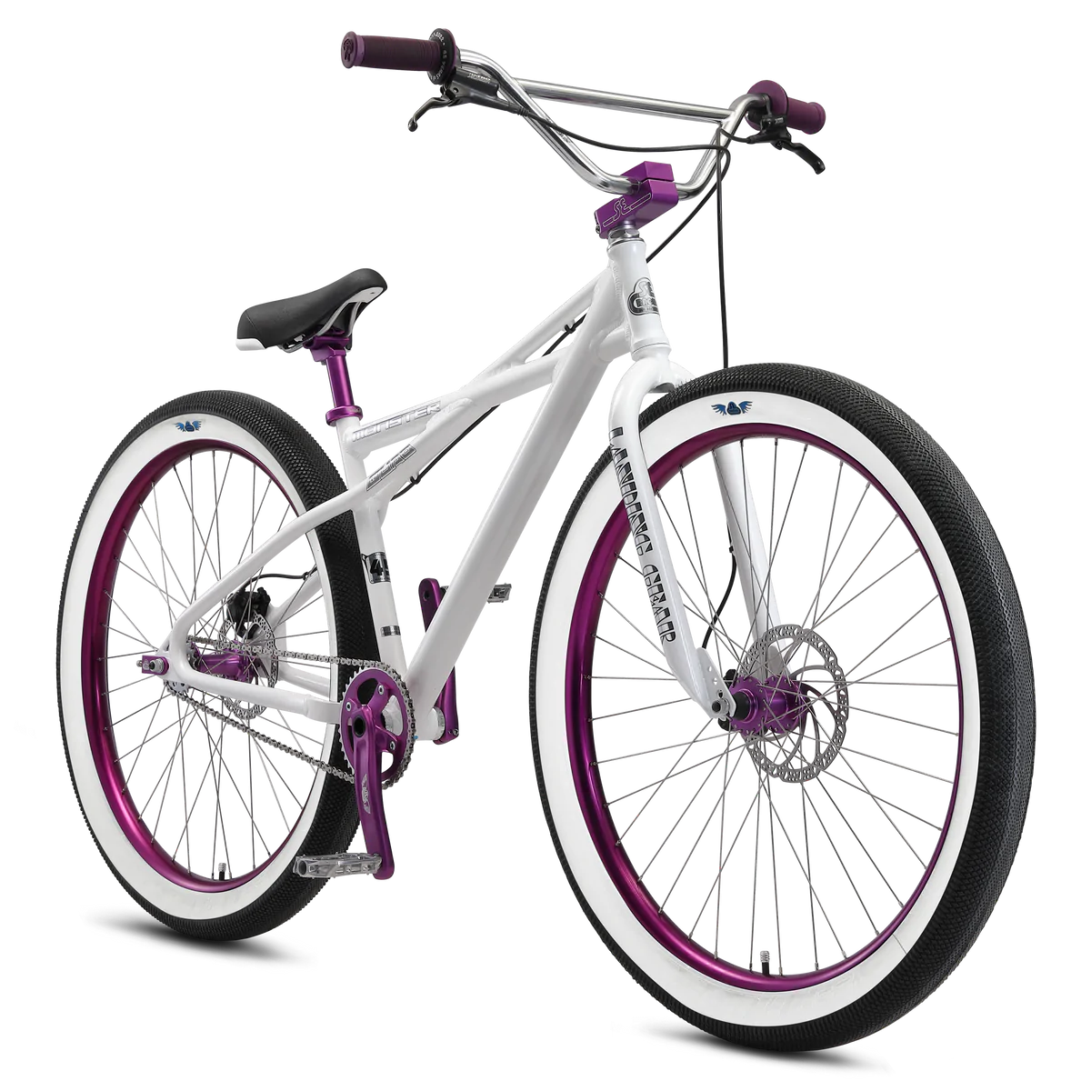 SE Bikes BMX Monster Quad 29" Wheel 2023 Arctic White front view, Bixby Bicycles, Oklahoma