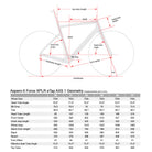 Cervélo Aspero-5 PLR eTaps AXS 1 (Five Black) geometry, Bixby Bicycles, Oklahoma
