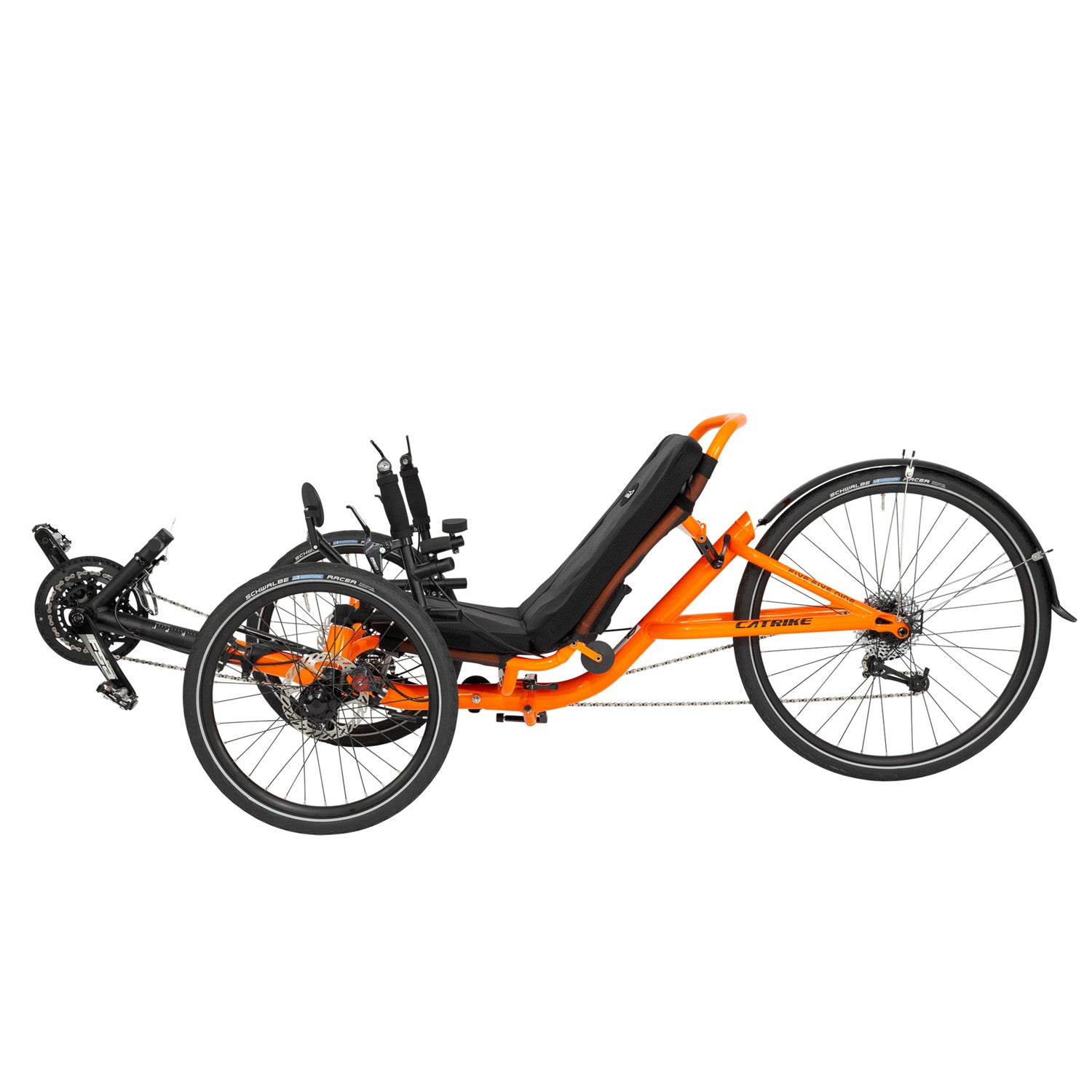 Catrike 5.5.9 Trike side, Atomic Orange, Bixby Bicycle