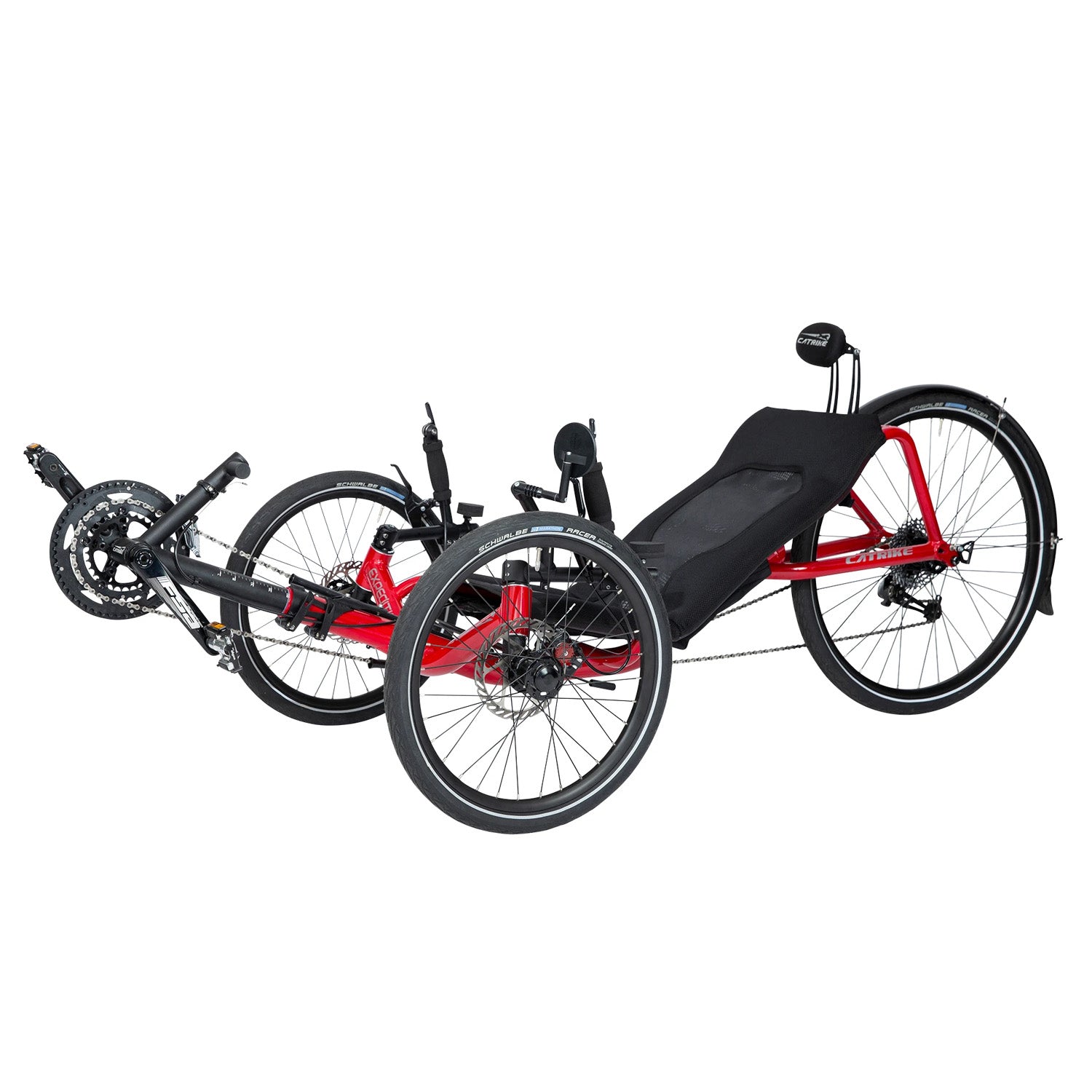Catrike Expedition Trike Lava Red front view, Bixby Bicycles, Oklahoma