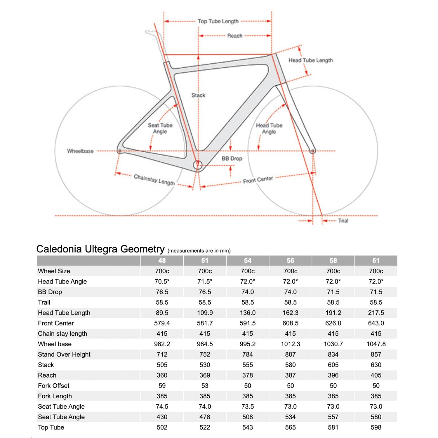 56cm bike size sale chart