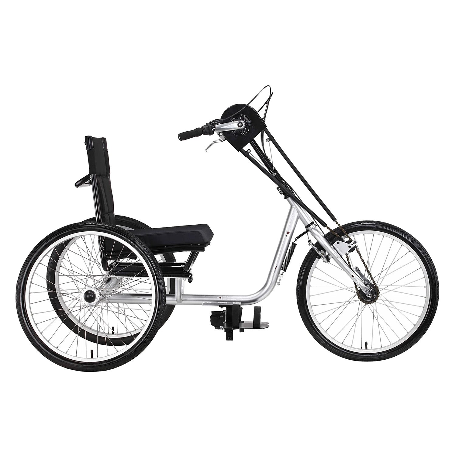 Sun Bicycle Hand Trike, designed for person with disabilities, Silver, Bixby Bicycles, Oklahoma